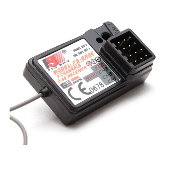 Flysky FS-GR3E 3 Channel 2.4G GR3E With Failsafe GT3B GR3C Upgrade for RC Car Truck Boat GT2